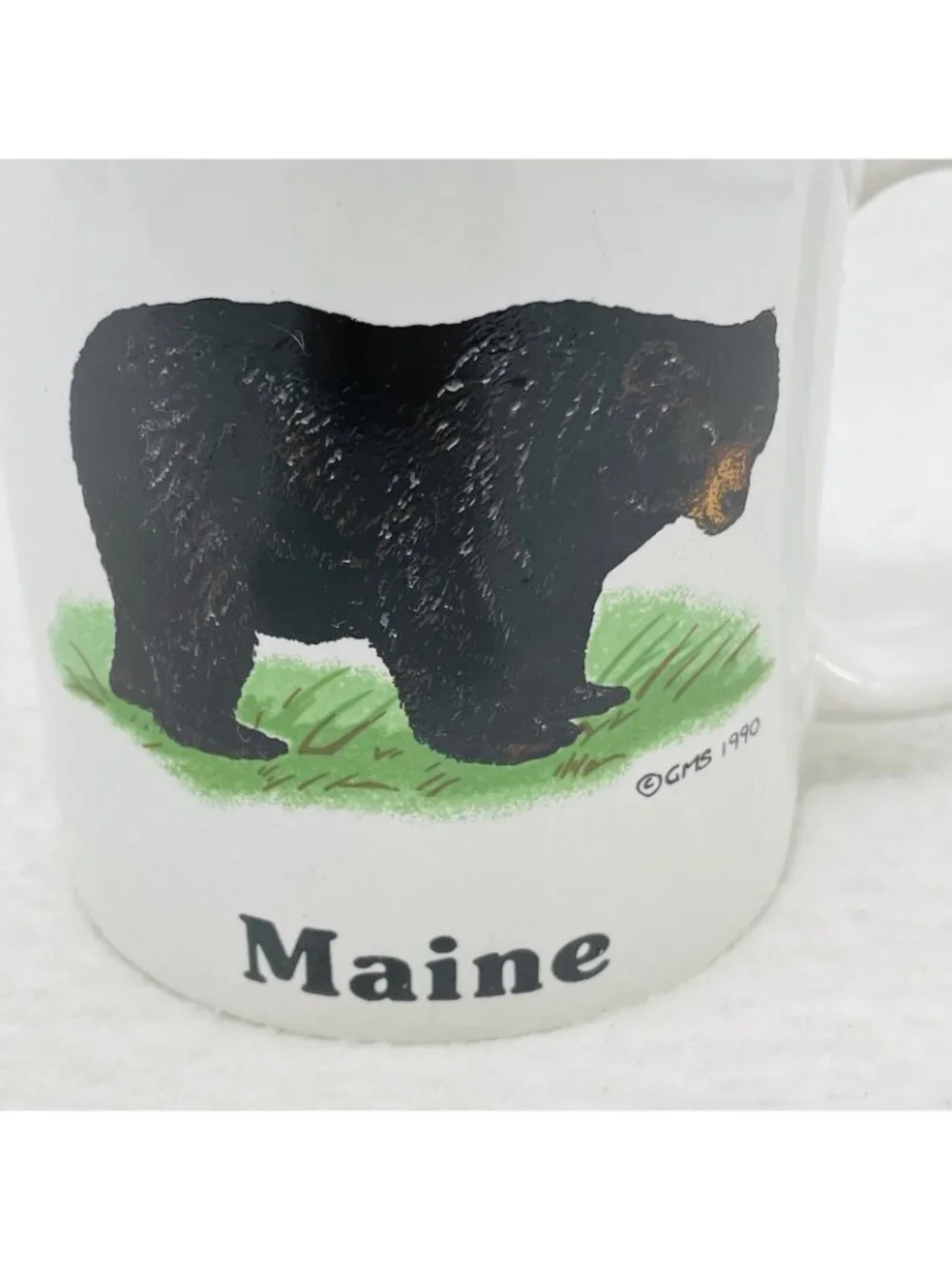 Vintage Gms Maine Black Bear Mug Mascot Animal Souvenir USA State Travel America